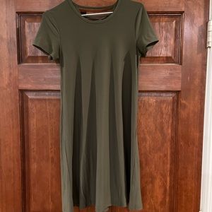 Olive Green Mid-length Super Soft Dress